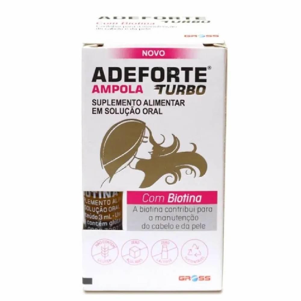 Suplemento Alimentar Adeforte Turbo Ampola 3ml + Ampola Biotina 3ml - 1