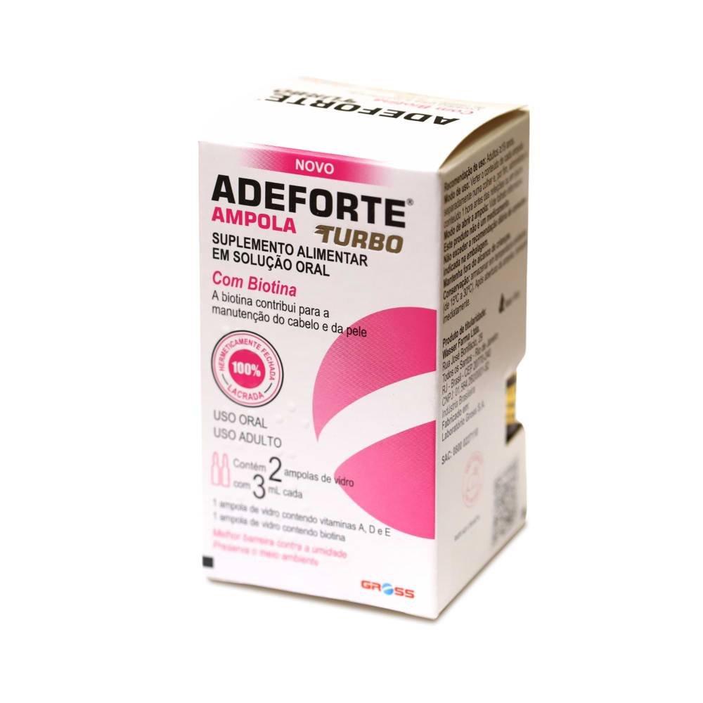 Suplemento Alimentar Adeforte Turbo Ampola 3ml + Ampola Biotina 3ml - 2