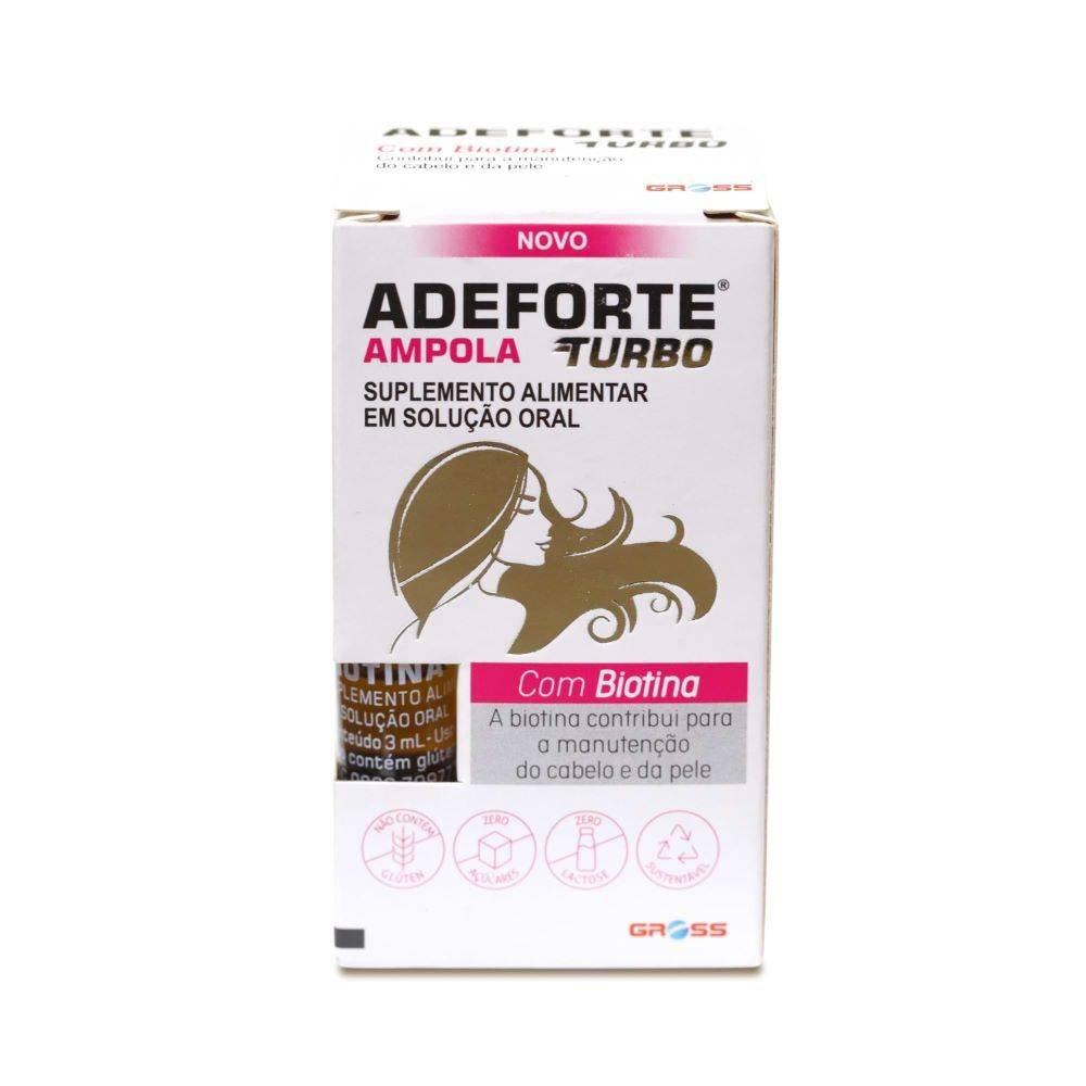 Suplemento Alimentar Adeforte Turbo Ampola 3ml + Ampola Biotina 3ml - 4