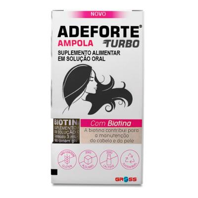 Suplemento Alimentar Adeforte Turbo Ampola 3ml + Ampola Biotina 3ml