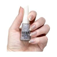 Esmalte Risqué Livre Para Brilhar Glitter Prata Capricha No Glow 8ml - 2