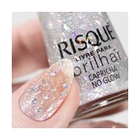 Esmalte Risqué Livre Para Brilhar Glitter Prata Capricha No Glow 8ml - 3