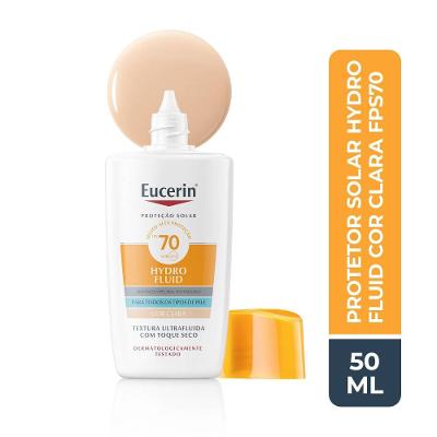 Protetor Solar Facial Eucerin Sun Hydro Fluid Cor Clara Fps70 50ml