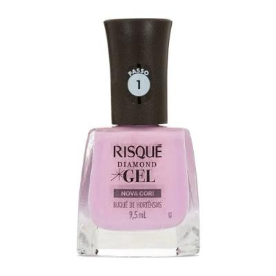Esmalte Risqué Lilás Diamond Gel Buquê De Hotênsias Cremoso 9,5ml