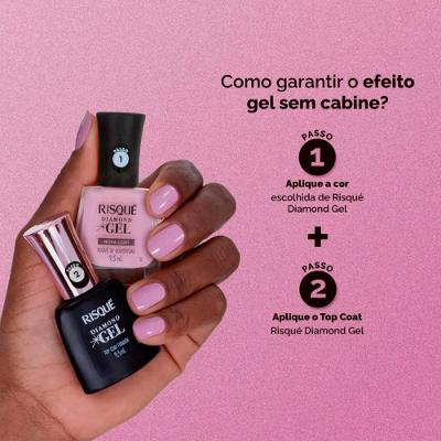 Esmalte Risqué Lilás Diamond Gel Buquê De Hotênsias Cremoso 9,5ml