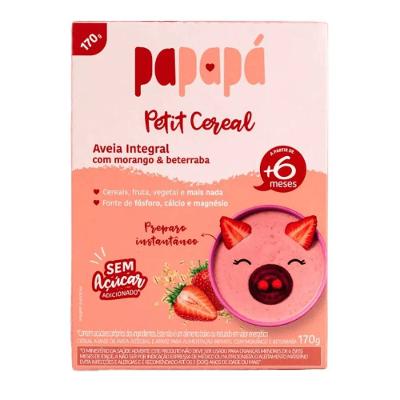 Cereal Infantil Papapá Aveia, Morango E Beterraba 170g