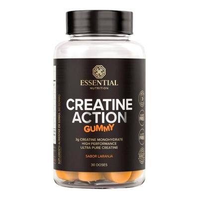 Creatina Essential Gummy Laranja 60 Unidades