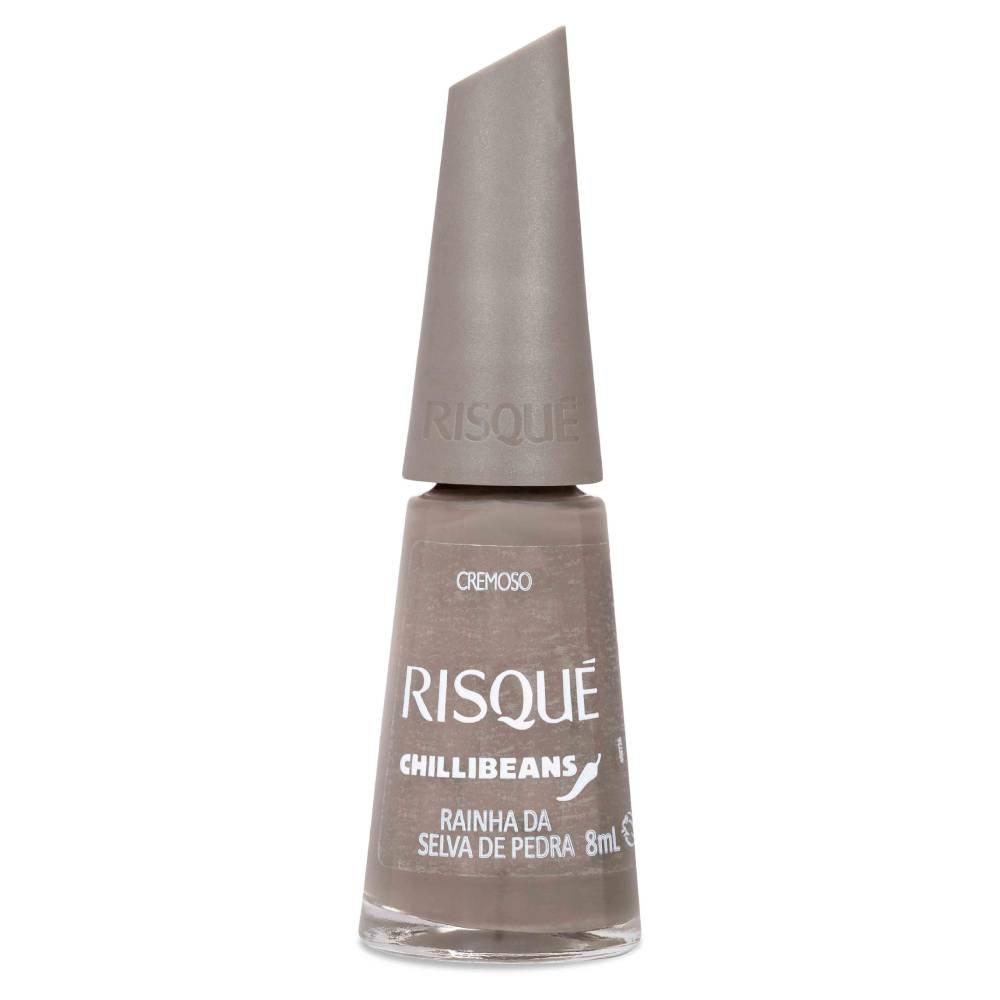 Esmalte Cinza Risqué & Chilli Beans Rainha Da Selva De Pedra Cremoso 8ml - 1