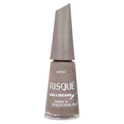 Esmalte Cinza Risqué & Chilli Beans Rainha Da Selva De Pedra Cremoso 8ml
