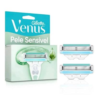 Carga Para Aparelho Depilatório Gillette Venus Pele Sensível Com 2 Unidades