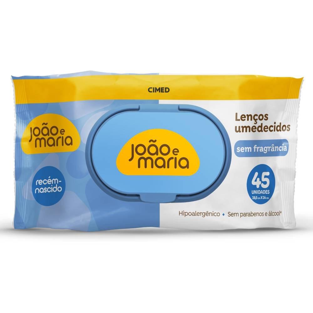 Lenços Umedecidos Para Recém-nascido João E Maria Sem Fragrância 45 Unidades - 1