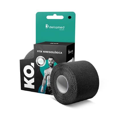 Fita Kinesiológica Preta Dellamed 5 Metros