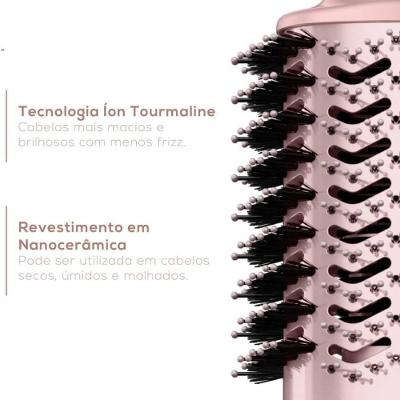 Escova Secadora Britânia Bes36 Bivolt 1300w 4 Em 1 Infrared Viih Tube