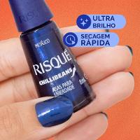 Esmalte Azul Risqué & Chilli Beans Asas Para Liberdade Metálico 8ml - 2