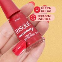 Esmalte Vermelho Risqué & Chilli Beans Para Te Vermelhor Metálico 8ml - 2