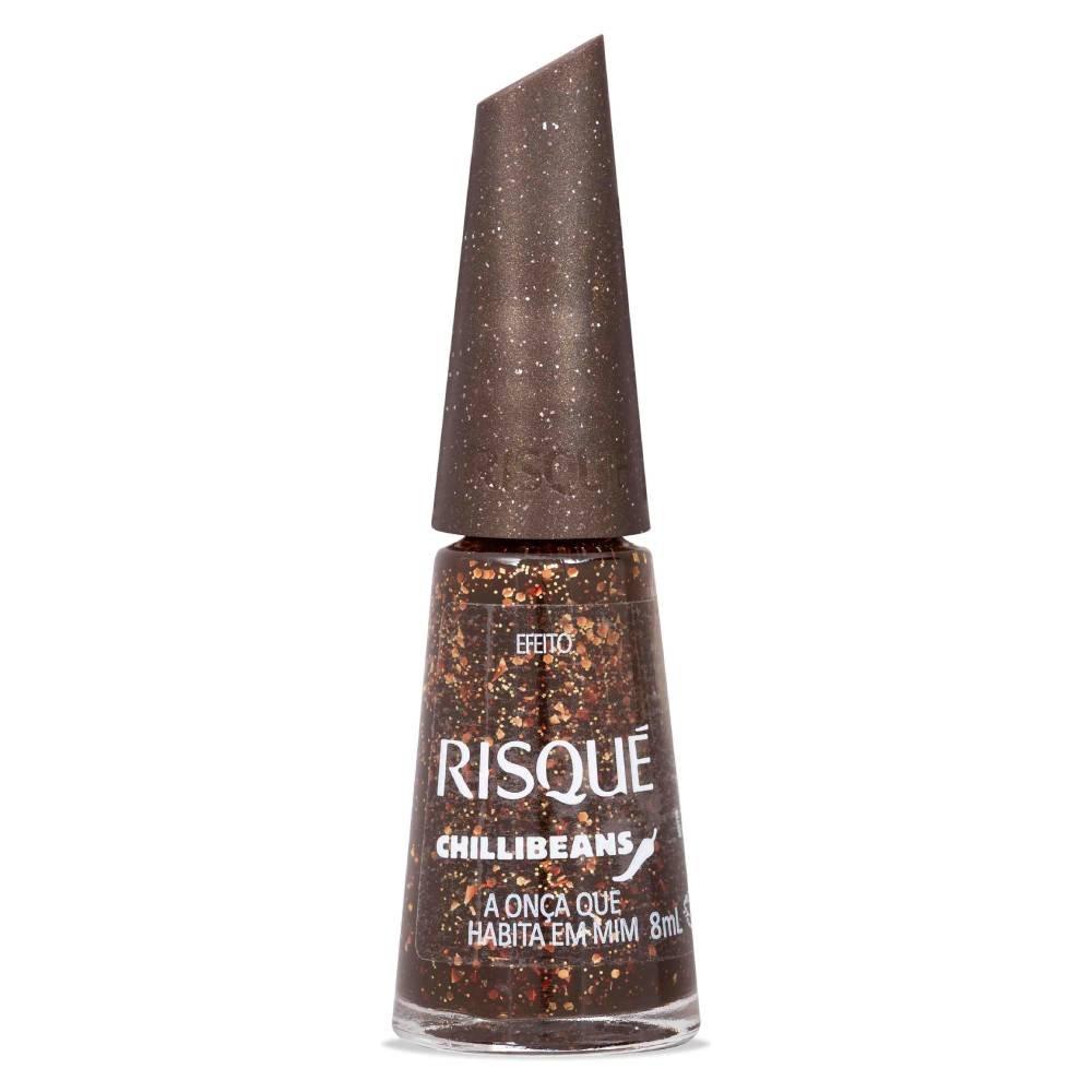 Esmalte Marrom Risqué & Chilli Beans A Onça Que Habita Em Mim Efeito 8ml - 1