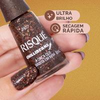 Esmalte Marrom Risqué & Chilli Beans A Onça Que Habita Em Mim Efeito 8ml - 2