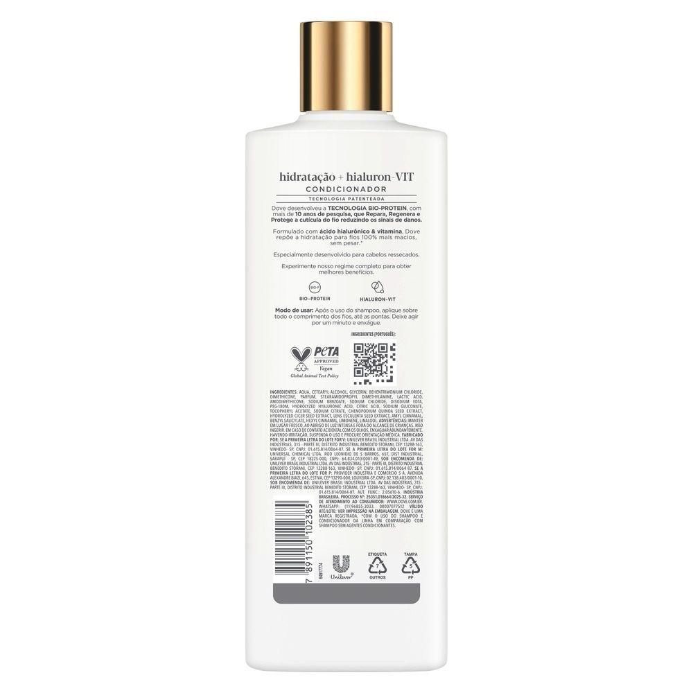 Condicionador Dove Hidratação + Hialuron-vit Expert Em Danos 370ml - 3