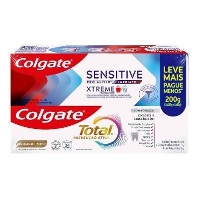 Kit Creme Dental Colgate Sensitive Xtreme 110g + Total Original Mint 90g