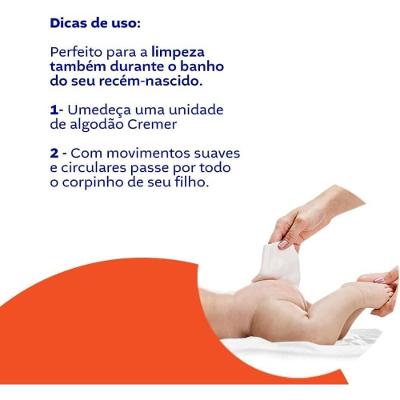 Algodão Quadrado Cremer 100 Unidades