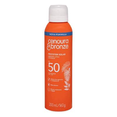 Protetor Solar Corporal Cenoura E Bronze Aerosol Fps50 200ml