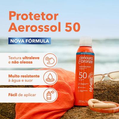 Protetor Solar Corporal Cenoura E Bronze Aerosol Fps50 200ml
