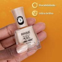 Esmalte Risqué Diamond Gel Divas No Poder Golden Diva Metálico 9,5ml - 2