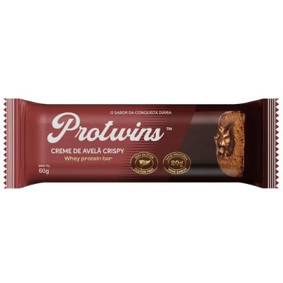Barra De Proteína Protwins Creme De Avelã Crispy 60g