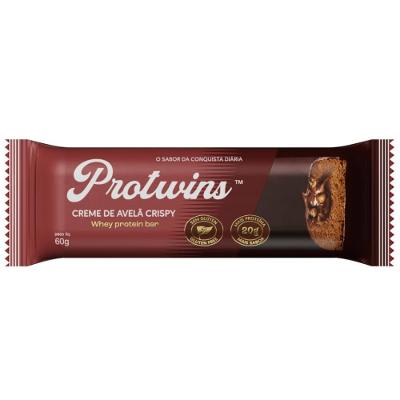 Barra De Proteína Protwins Creme De Avelã Crispy 60g