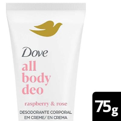 Desodorante Corporal Em Creme Dove All Over Body Raspberry & Rose 75g
