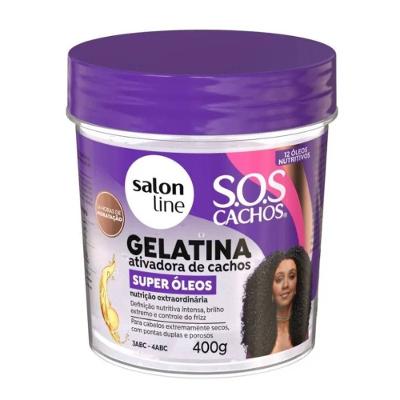 Gelatina Capilar Salon Line Sos Cachos Super Óleos 400g