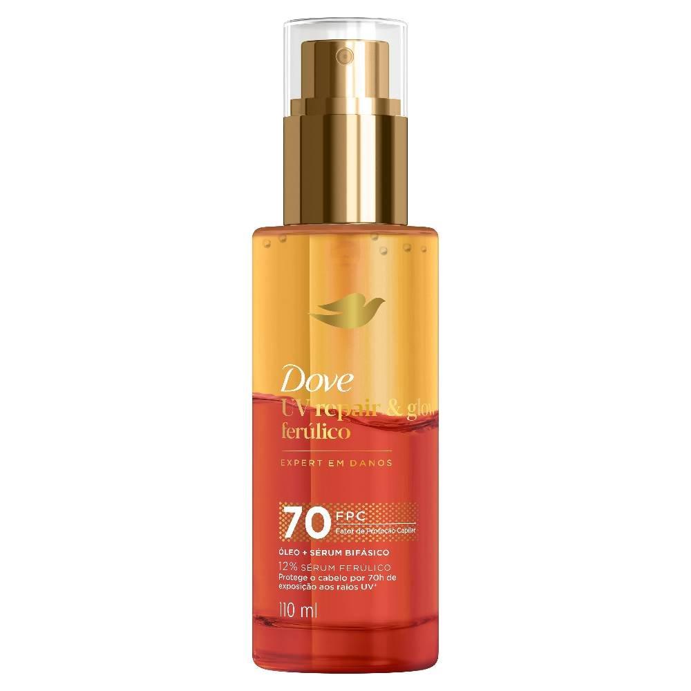 Óleo E Sérum Capilar Bifásico Dove Uv Repair & Glow Ferúlico 110ml - 1