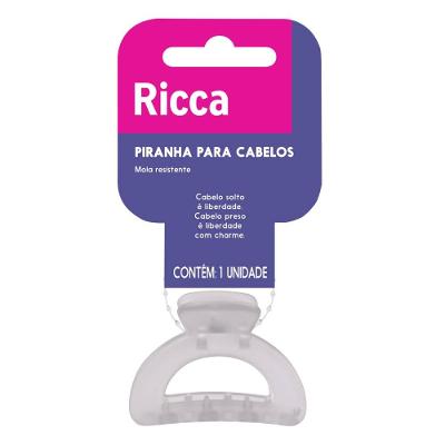 Piranha Para Cabelos Ricca Jelly Pequena Winter 1 Unidade