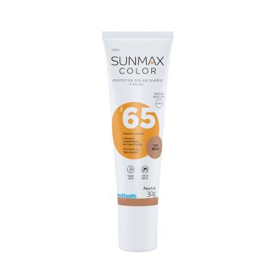 Protetor Solar Facial Sunmax Color Tom Médio Fps65 30g