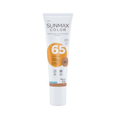 Protetor Solar Facial Sunmax Color Tom Médio Fps65 30g