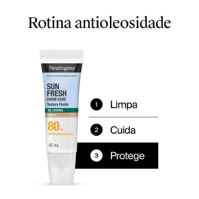 Protetor Solar Facial Neutrogena Sun Fresh Derm Care Fluido Cor 2.0 Fps80 40ml