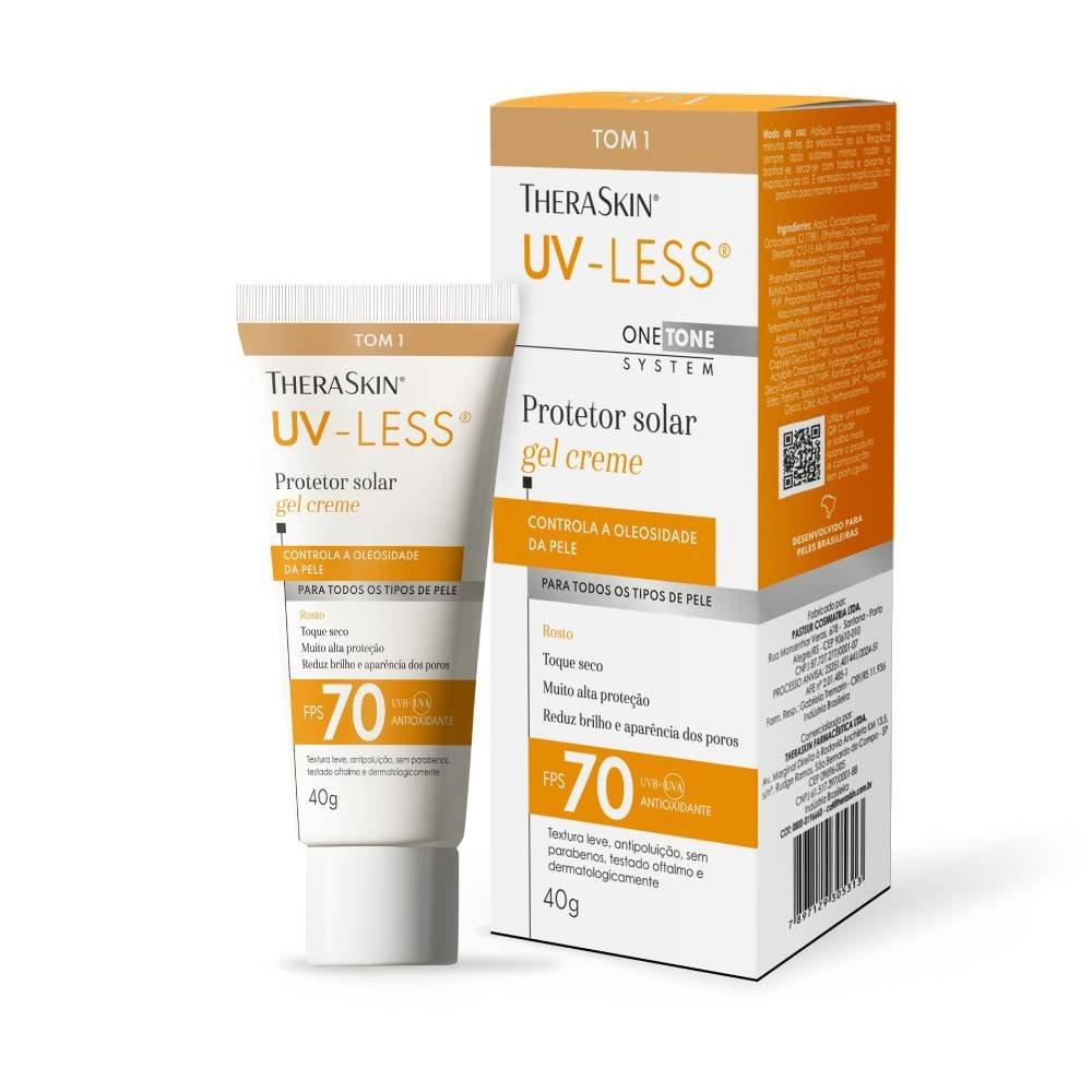 Protetor Solar Facial Theraskin Uv-less Cor 1 Fps70 40g - 2
