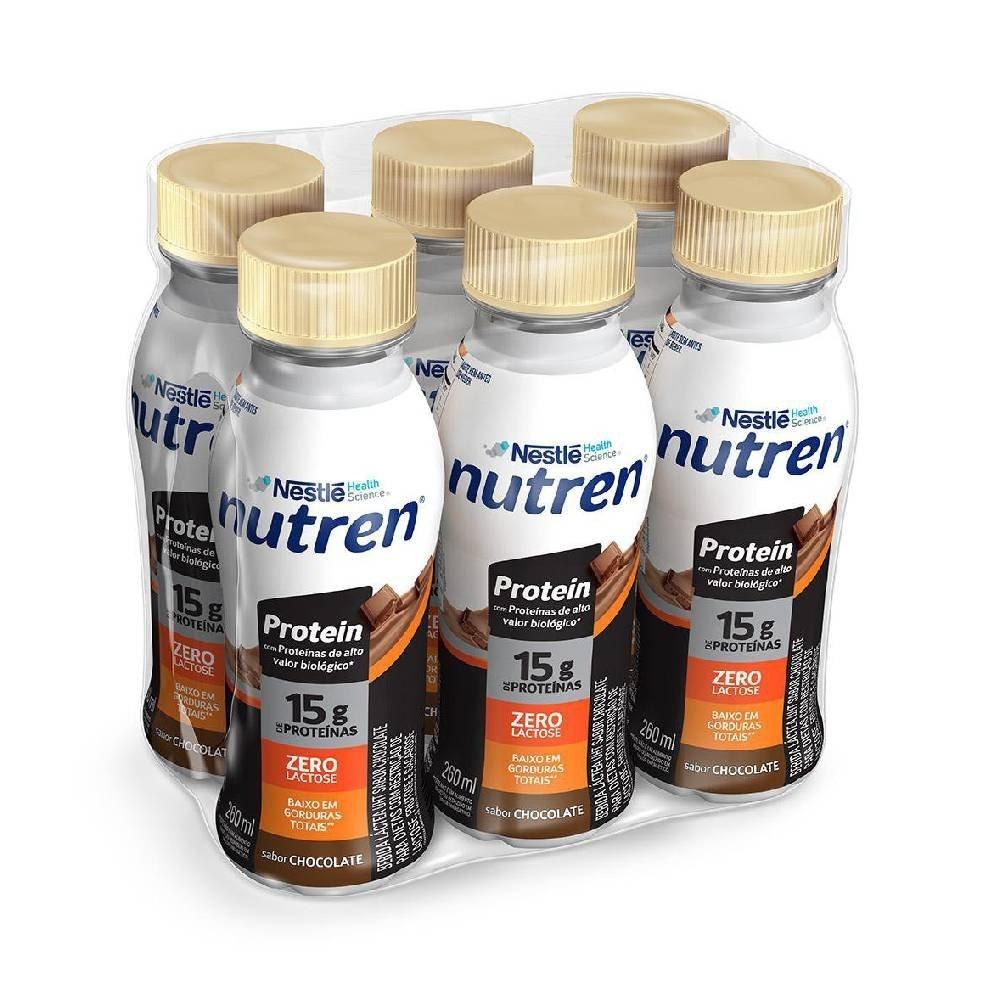 Pack Nutren Protein 15g Chocolate Com 6 Unidades 260ml Cada - 2