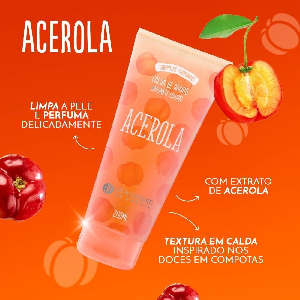 Sabonete Líquido Calda De Banho Loccitane Au Brésil Acerola 200ml - 2