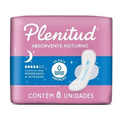 Absorvente Noturno Plenitud Femme Para Escapes De Urina 8 Unidades