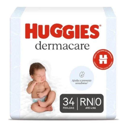 Fralda Huggies Dermacare Rn 34 Unidades - 1