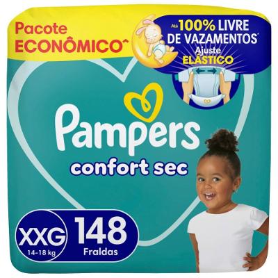 Fralda Pampers Confort Sec Tamanho Xxg 148 Unidades