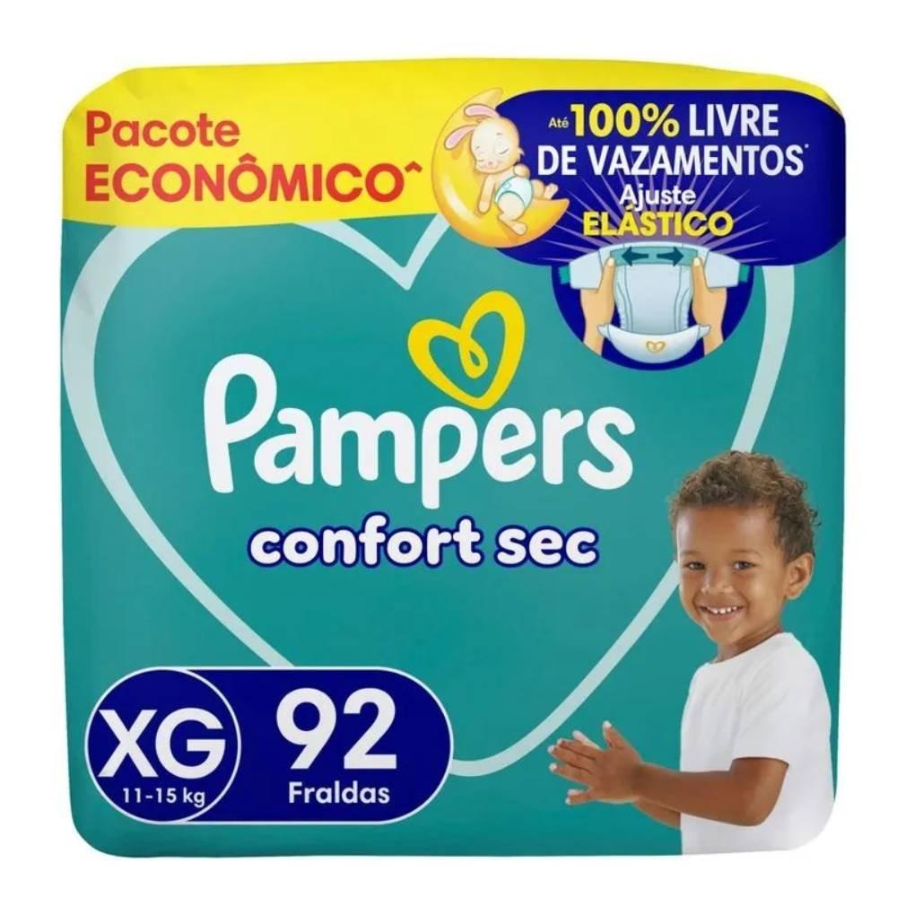 Fralda Pampers Confortsec Max Xg Com 92 Unidades - 1