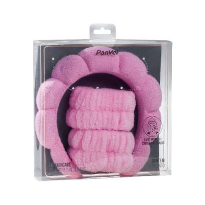 Kit Para Skincare Com Munhequeiras E Tiara Nuvem Acss25