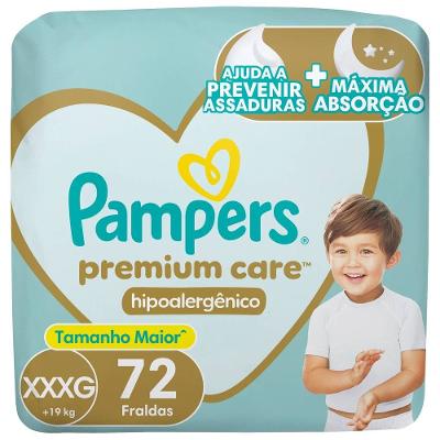  Fralda Pampers Premium Care Xxxg 72 Unidades