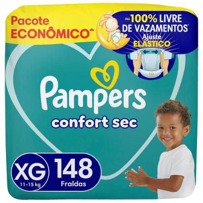 Fralda Pampers Confort Sec Tamanho Xg 148 Unidades