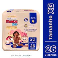 Fralda Turma Mônica Baby Premium Tamanho Xg Com 26 Unidades - 1