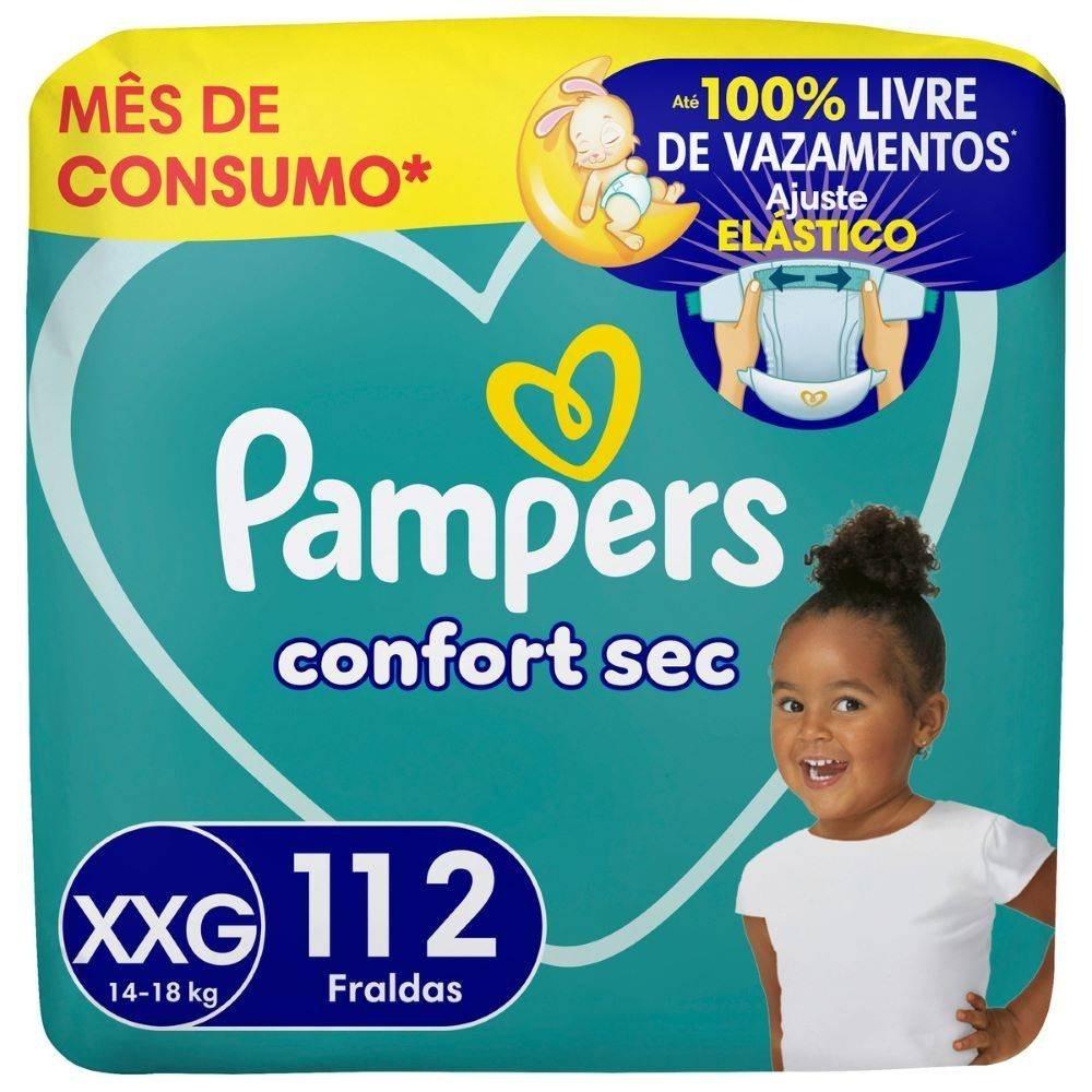 Fralda Pampers Confort Sec Tamanho Xxg 112 Unidades - 1
