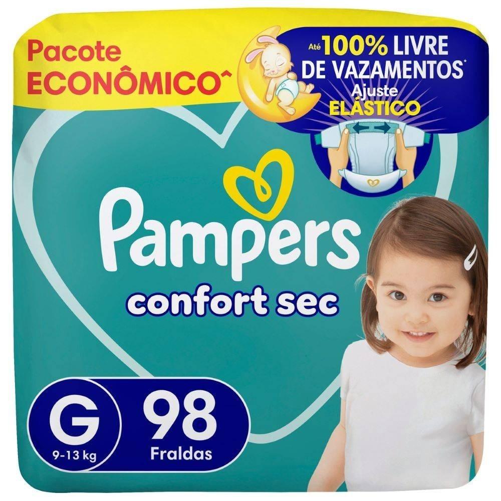 Fralda Pampers Confort Sec Tamanho G 98 Unidades - 1