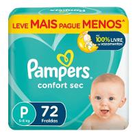 Fralda Pampers Confort Sec Bag P Com 72 Unidades - 1